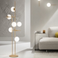 Ondaluce - Lampada da terra JEWEL 6xE14/10W/230V 166 cm oro/bianco