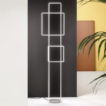 Ondaluce - Lampada da terra LED dimmerabile DOWEL LED/77W/230V 166 cm argento