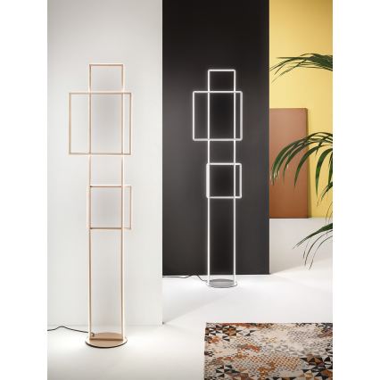 Ondaluce - Lampada da terra LED dimmerabile DOWEL LED/77W/230V 166 cm argento