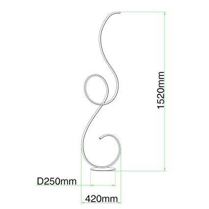 Ondaluce - Lampada da terra LED dimmerabile FLOK LED/44W/230V 152 cm bianca