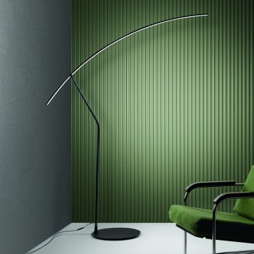 Ondaluce - Lampada da terra LED dimmerabile FOLAGA LED/30W/230V 190 cm nera