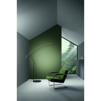 Ondaluce - Lampada da terra LED dimmerabile FOLAGA LED/30W/230V 190 cm nera