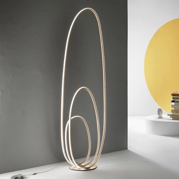 Ondaluce - Lampada da terra LED dimmerabile GOLDEN LED/45W/230V 160 cm dorata