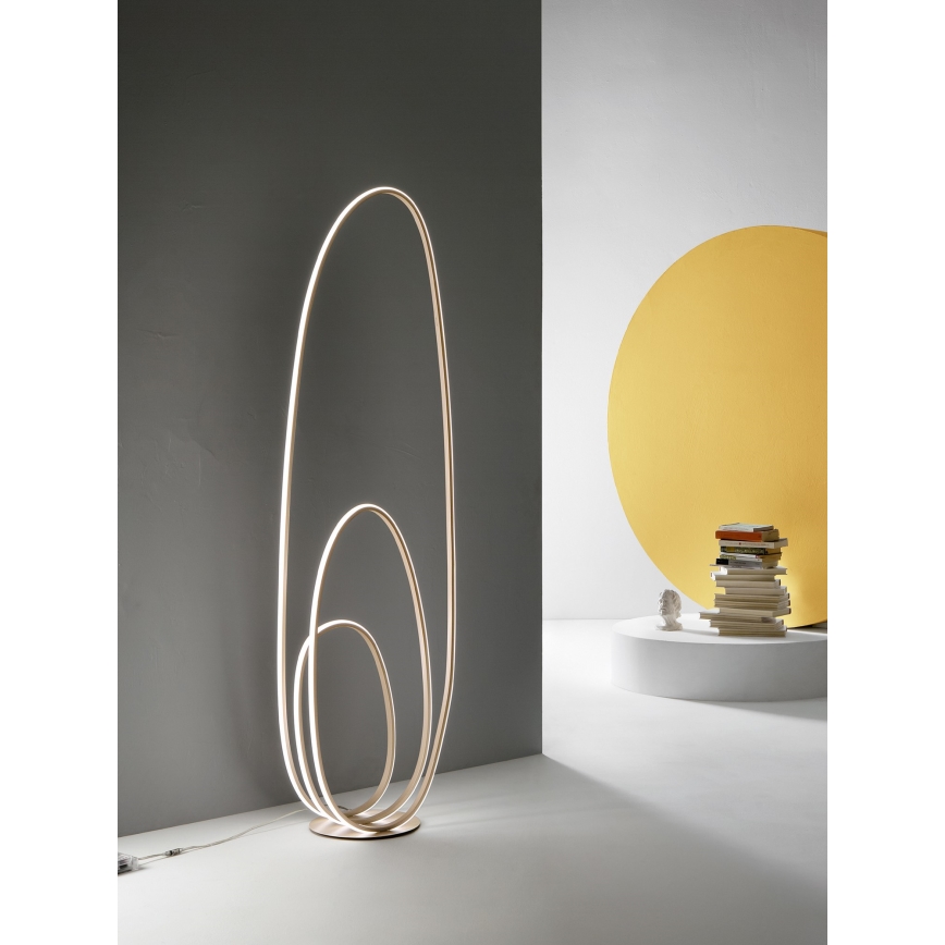 Ondaluce - Lampada da terra LED dimmerabile GOLDEN LED/45W/230V 160 cm dorata