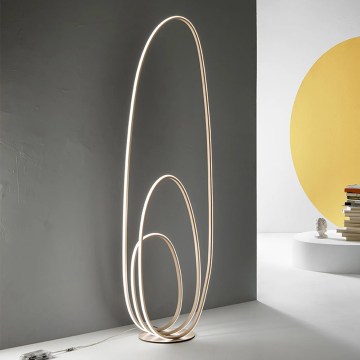 Ondaluce - Lampada da terra LED dimmerabile GOLDEN LED/45W/230V, dorata