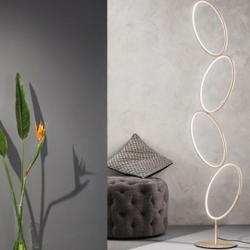 Ondaluce - Lampada da terra LED dimmerabile RICE LED/38W/230V 166 cm oro