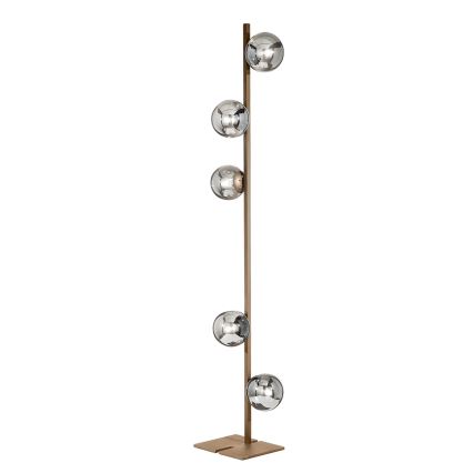 Ondaluce - Lampada da terra MONILE 5x E14/10W/230V 170 cm oro/bianco