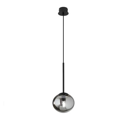 Ondaluce - Lampadario a cavo JEWEL 1xE14/10W/230V Ø 17 cm nero fumé