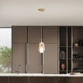 Ondaluce - Lampadario a cavo THELMA 1xE27/15W/230V beige fumoso