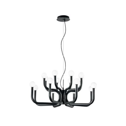Ondaluce - Lampadario a sospensione con cavo DERBY 16xG9/7W/230V Ø 81,5 cm nero