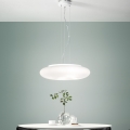 Ondaluce - Lampadario a sospensione con cavo DODI 2xE27/15W/230V Ø 53 cm bianco