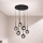Ondaluce - Lampadario a sospensione con cavo JEWEL 8xE14/10W/230V Ø 70 cm nero/fumé