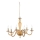 Ondaluce - Lampadario a sospensione con cavo PAGANINI 6xE14/10W/230V Ø 70 cm oro/beige fumé