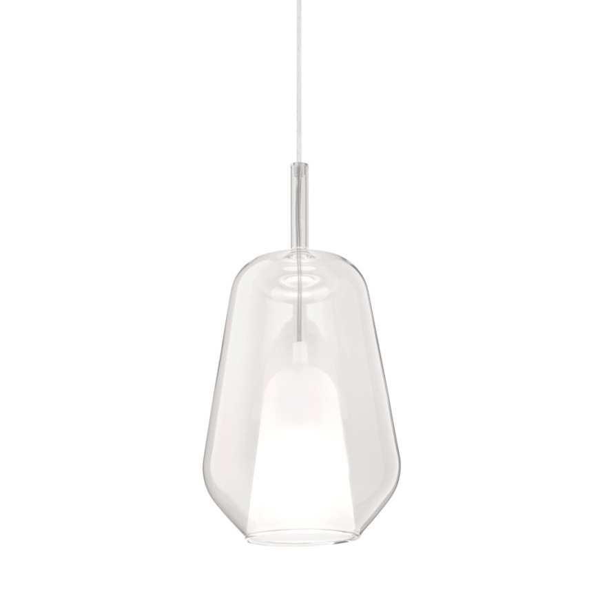 Ondaluce - Lampadario a sospensione con cavo THELMA 1xE27/15W/230V Ø 19 cm oro/trasparente