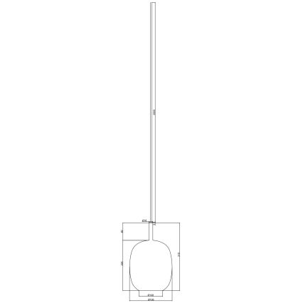 Ondaluce - Lampadario a sospensione con cavo THELMA 3xE27/15W/230V grigio fumé