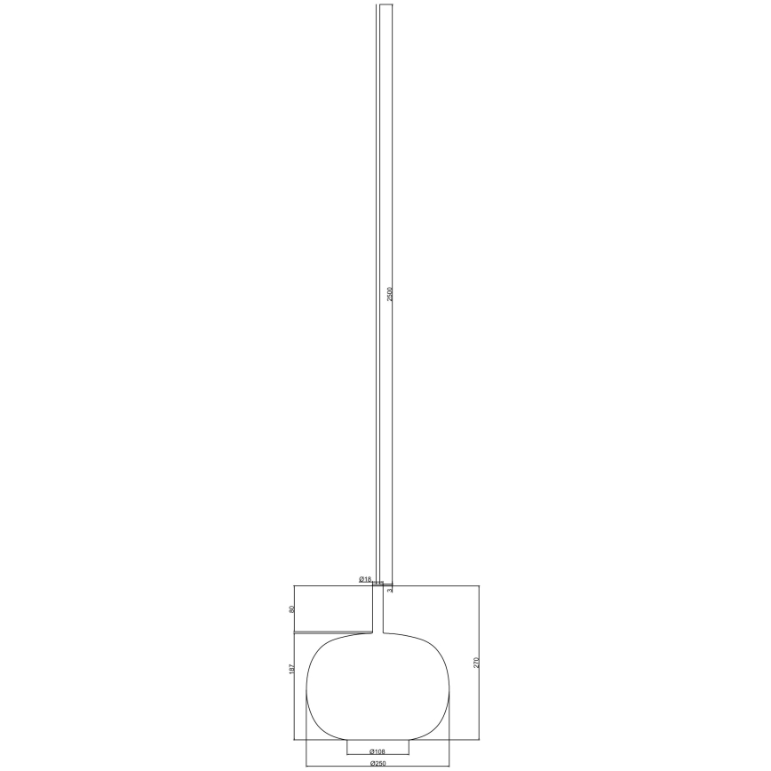 Ondaluce - Lampadario a sospensione su cavo THELMA 1xE27/15W/230V Ø 25 cm oro/trasparente