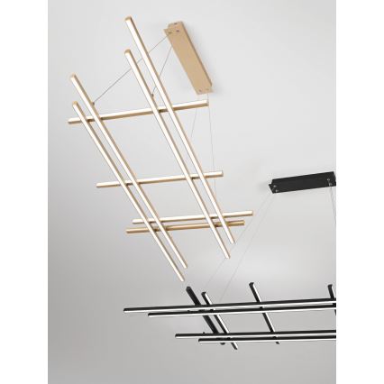 Ondaluce - Lampadario dimmerabile a sospensione su cavo MOVIDA LED/114W/230V nero