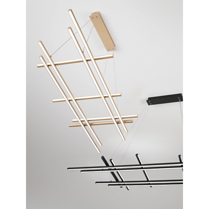 Ondaluce - Lampadario dimmerabile a sospensione su cavo MOVIDA LED/114W/230V nero