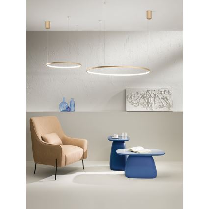 Ondaluce - Lampadario LED dimmerabile a cavo SOEL LED/28W/230V pr. 60 cm oro