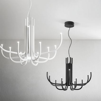 Ondaluce - Lampadario LED dimmerabile a sospensione con cavo NOUVEAU LED/35W/230V nero