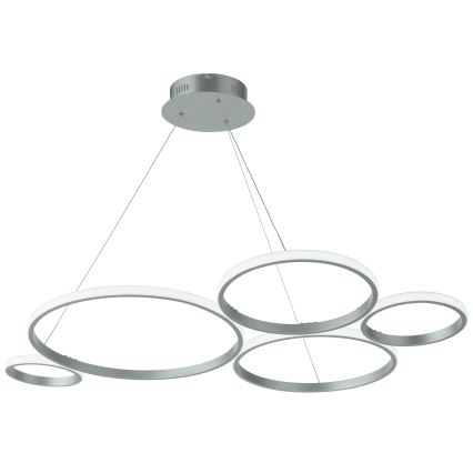 Ondaluce - Lampadario LED dimmerabile a sospensione con cavo POIS LED/60W/230V argento