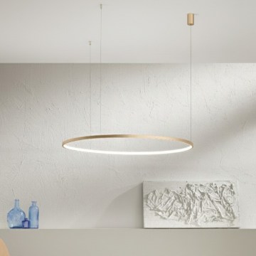 Ondaluce - Lampadario LED dimmerabile a sospensione con cavo SOEL LED/38W/230V Ø 80 cm, finitura oro
