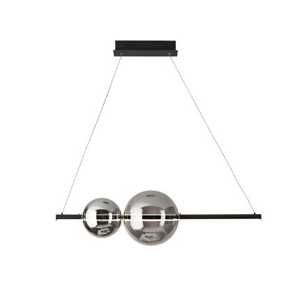 Ondaluce - Lampadario LED dimmerabile a sospensione su cavo FUFI LED/40W/230V nero fumé nero