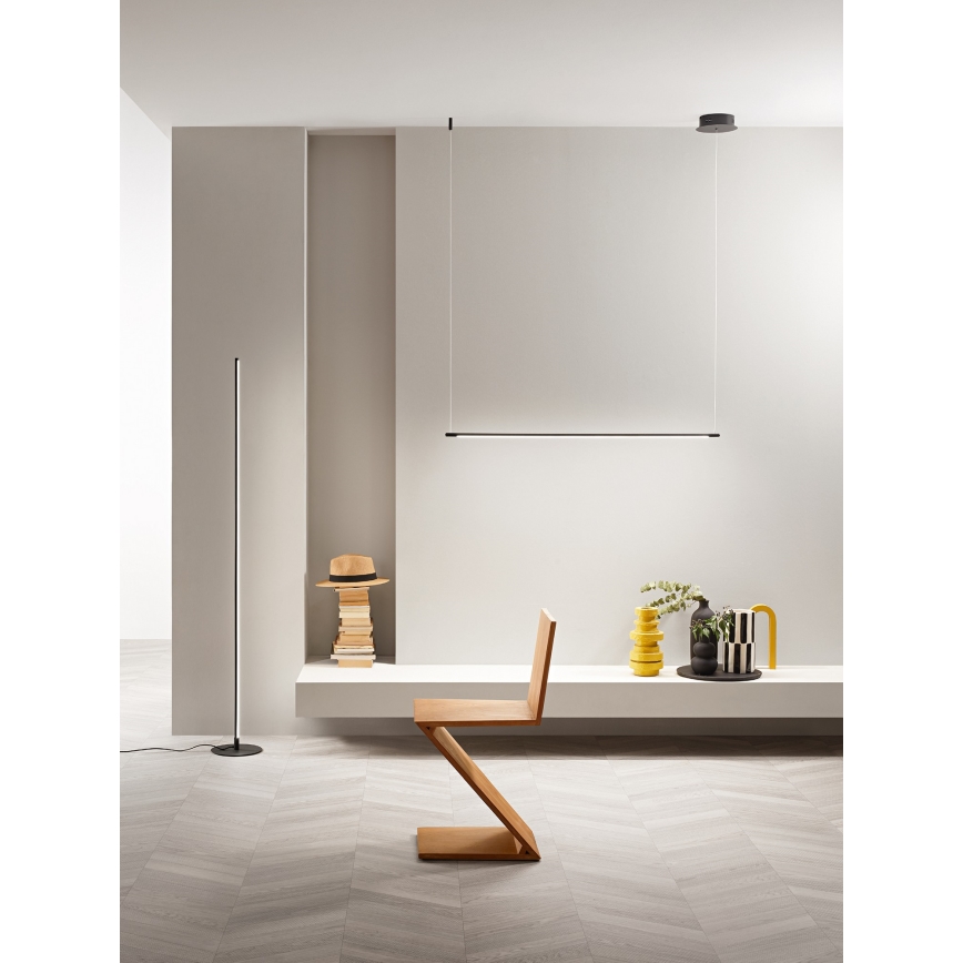 Ondaluce - Lampadario LED dimmerabile a sospensione su cavo GENIUS LED/28W/230V nero