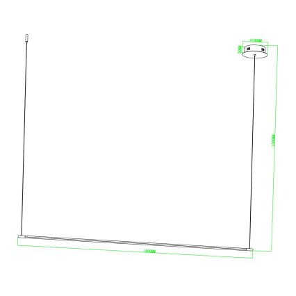 Ondaluce - Lampadario LED dimmerabile a sospensione su cavo GENIUS LED/28W/230V nero