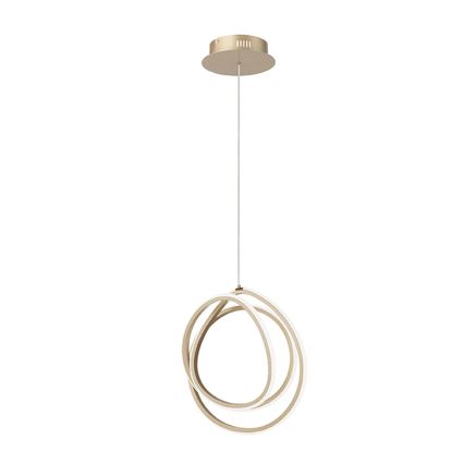 Ondaluce - Lampadario LED dimmerabile a sospensione su cavo GOLDEN LED/28W/230V Ø 31,5 cm oro