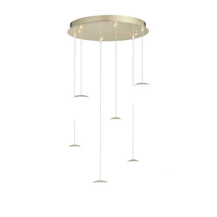 Ondaluce - Lampadario LED sospeso su cavo SANTOS LED/48W/230V Ø 45 cm oro/bianco