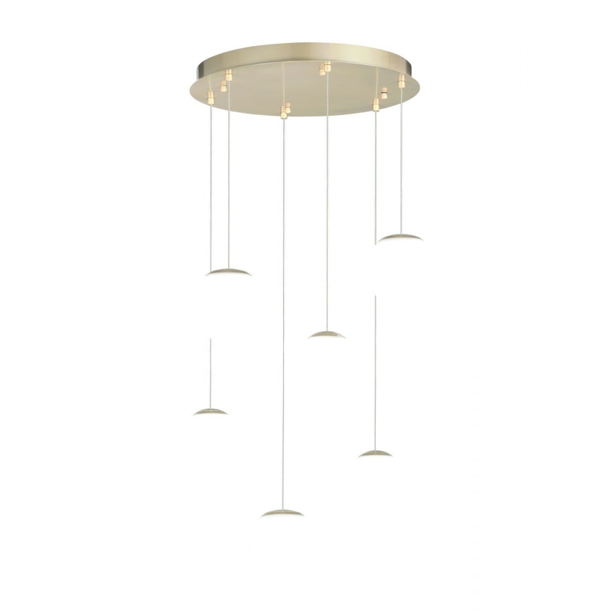 Ondaluce - Lampadario LED sospeso su cavo SANTOS LED/48W/230V Ø 45 cm oro/bianco