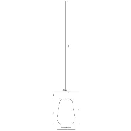 Ondaluce - Lampadario sospeso a cavo THELMA 1xE27/15W/230V Ø 19 cm nero/grigio fumé
