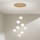 Ondaluce - Lampadario sospeso con cavo JEWEL 8xE14/10W/230V Ø 70 cm oro/bianco