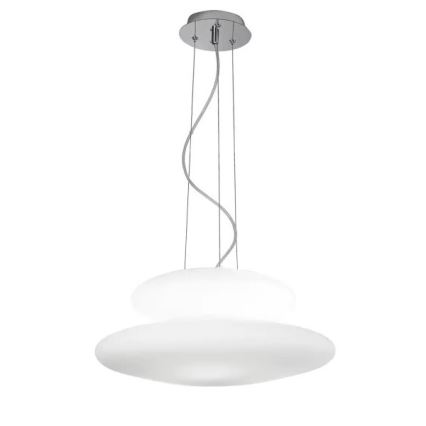 Ondaluce - Lampadario sospeso con cavo PAGODA 3xE27/15W/230V + 2xE27/15W Ø 50 cm bianco