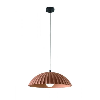 Ondaluce - Lampadario sospeso con cavo RUSTIC 1xE27/15W/230V Ø 50 cm cemento/marrone