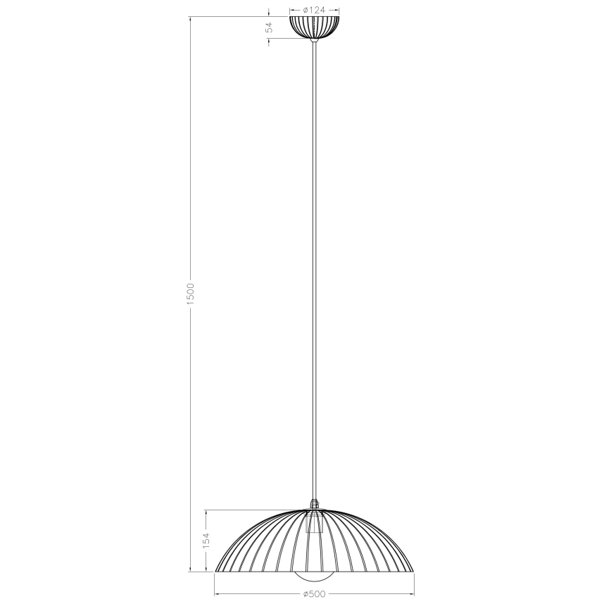 Ondaluce - Lampadario sospeso con cavo RUSTIC 1xE27/15W/230V Ø 50 cm cemento/marrone
