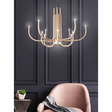 Ondaluce - Lampadario sospeso dimmerabile a cavo NOUVEAU LED/35W/230V Ø 78 cm, dorato