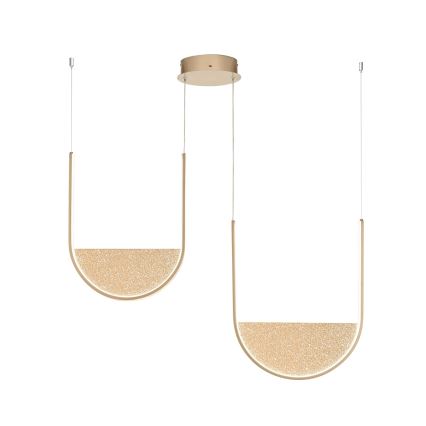 Ondaluce - Lampadario sospeso dimmerabile con cavo LOTUS LED/55W/230V dorato