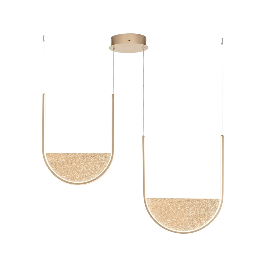 Ondaluce - Lampadario sospeso dimmerabile con cavo LOTUS LED/55W/230V dorato