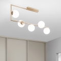 Ondaluce - Lampadario su asta MONILE 5xE14/10W/230V oro/bianco