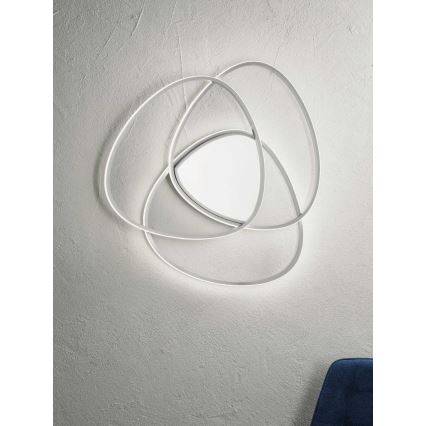 Ondaluce - Plafoniera a LED dimmerabile ROSE LED/60W/230V 50x54 cm argento