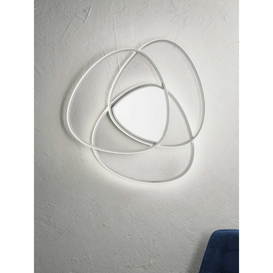 Ondaluce - Plafoniera a LED dimmerabile ROSE LED/60W/230V 50x54 cm argento