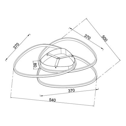 Ondaluce - Plafoniera a LED dimmerabile ROSE LED/60W/230V 50x54 cm argento
