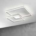 Ondaluce - Plafoniera da soffitto dimmerabile a LED DOWEL LED/46W/230V 55x55 cm, argento
