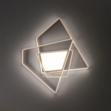 Ondaluce - Plafoniera dimmerabile a LED GALAXY LED/90W/230V 71x84 cm oro