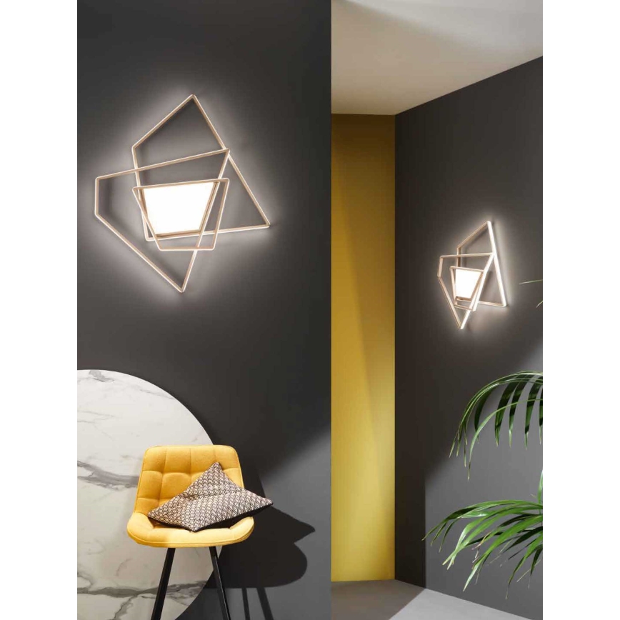 Ondaluce - Plafoniera dimmerabile a LED GALAXY LED/90W/230V 71x84 cm oro