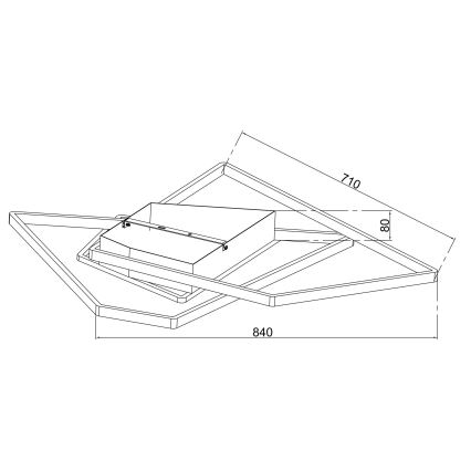 Ondaluce - Plafoniera dimmerabile a LED GALAXY LED/90W/230V 71x84 cm oro