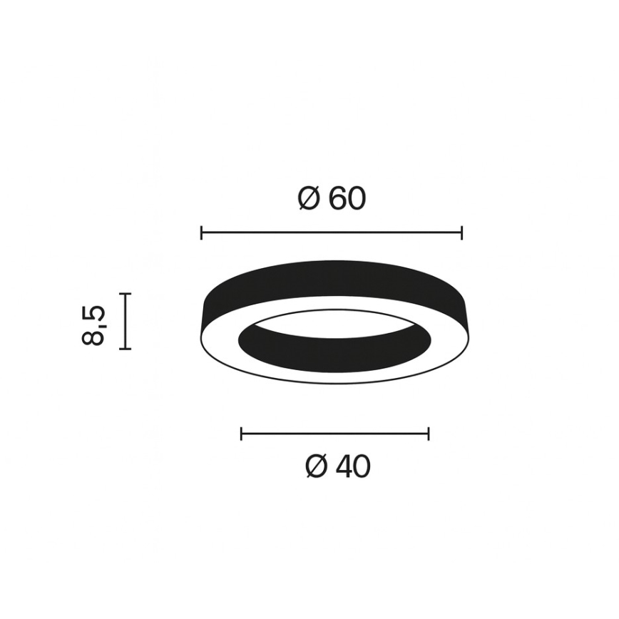 Ondaluce - Plafoniera LED dimmerabile GLOBUS LED/40W/230V 3000/4000K Ø 60 cm dorata