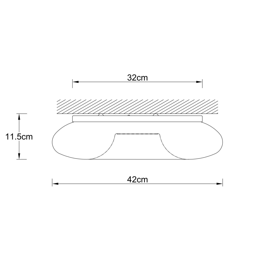 Ondaluce - Plafoniera DODI 3xE27/15W/230V Ø 42 cm bianca